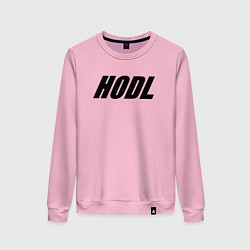 Свитшот хлопковый женский HODL, цвет: светло-розовый