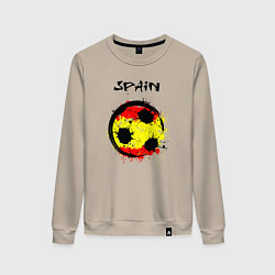 Свитшот хлопковый женский Football Spain, цвет: миндальный