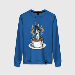 Свитшот хлопковый женский Skeletor coffee, цвет: синий