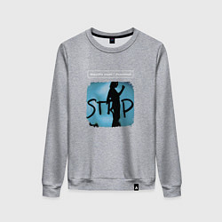 Свитшот хлопковый женский Depeche Mode - Devotional stripped, цвет: меланж