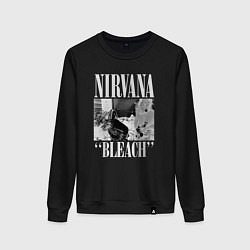 Свитшот хлопковый женский Nirvana bleach black album, цвет: черный