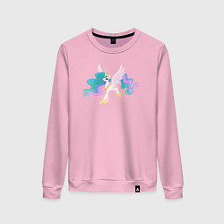 Свитшот хлопковый женский Принцесса Селестия из My Little Pony в кино, цвет: светло-розовый
