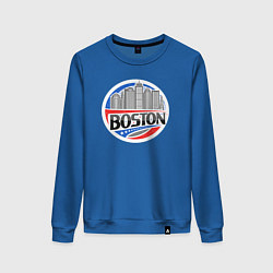 Свитшот хлопковый женский City Boston, цвет: синий