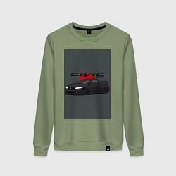 Свитшот хлопковый женский Honda Civic, цвет: авокадо