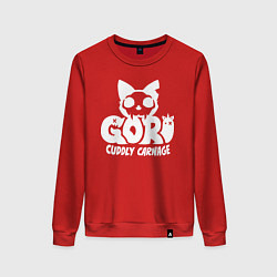 Свитшот хлопковый женский Goro cuddly carnage logo, цвет: красный