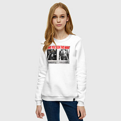 Свитшот хлопковый женский Have you seen this man - Hamster Kombat, цвет: белый — фото 2