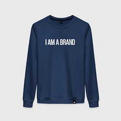 Свитшот хлопковый женский I am a brand, цвет: тёмно-синий