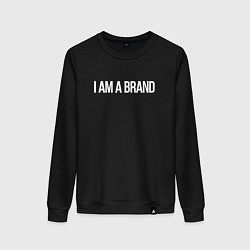 Свитшот хлопковый женский I am a brand, цвет: черный