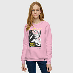 Свитшот хлопковый женский Моя геройская академия All Might plus ultra, цвет: светло-розовый — фото 2