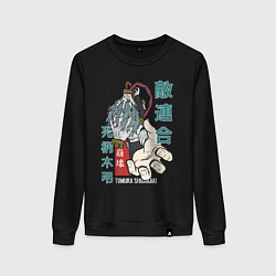 Свитшот хлопковый женский Моя геройская академия Shigaraki Tomura, цвет: черный