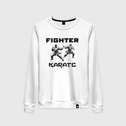 Свитшот хлопковый женский Fighters karate, цвет: белый