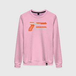 Свитшот хлопковый женский Оригинальный гангстер, цвет: светло-розовый