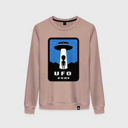 Свитшот хлопковый женский НЛО зона, цвет: пыльно-розовый
