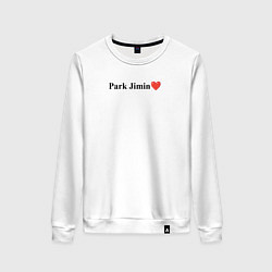 Свитшот хлопковый женский BTS Park Jimin, цвет: белый