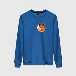 Свитшот хлопковый женский Дикая лисица, цвет: синий