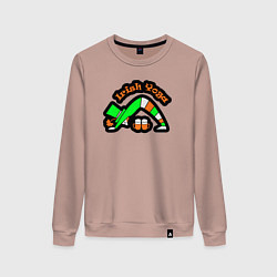 Свитшот хлопковый женский Ирландская йога, цвет: пыльно-розовый