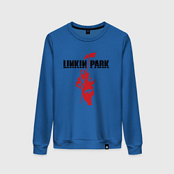 Свитшот хлопковый женский Linkin park rock, цвет: синий