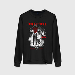 Свитшот хлопковый женский Син и Ной - Дорохедоро, цвет: черный