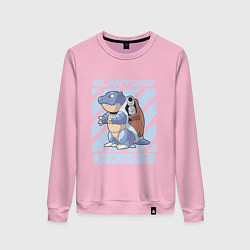 Свитшот хлопковый женский Покемоны Бластойз Blastoise, цвет: светло-розовый