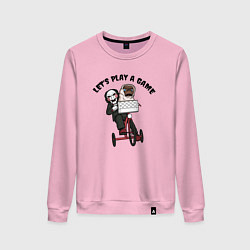 Свитшот хлопковый женский Инопланетянин - Пила, цвет: светло-розовый