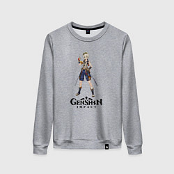 Свитшот хлопковый женский Bennett genshin impact love, цвет: меланж