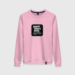 Свитшот хлопковый женский GTA logo black, цвет: светло-розовый
