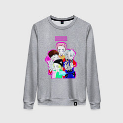 Свитшот хлопковый женский Big bang в аниме стиле, цвет: меланж