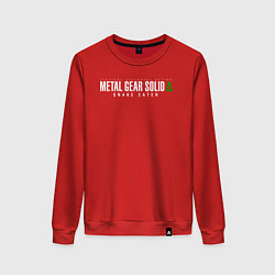 Свитшот хлопковый женский Metal gear solid 3 Snake eater logo, цвет: красный