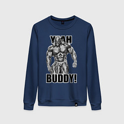 Свитшот хлопковый женский Ronnie Coleman- yeah buddy, цвет: тёмно-синий
