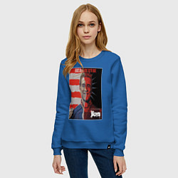 Свитшот хлопковый женский Американский символ, цвет: синий — фото 2