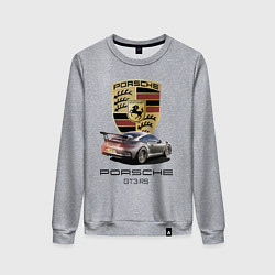 Свитшот хлопковый женский Porsche GT 3 RS motorsport, цвет: меланж