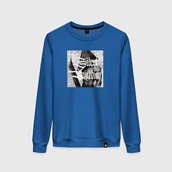 Свитшот хлопковый женский Silent Guardian, цвет: синий