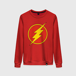 Свитшот хлопковый женский Flash logo, цвет: красный