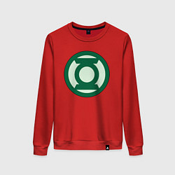 Свитшот хлопковый женский Green lantern logo, цвет: красный