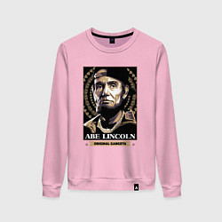 Свитшот хлопковый женский Lincoln gangster, цвет: светло-розовый