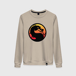 Свитшот хлопковый женский Mortal Kombat, цвет: миндальный