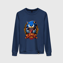 Свитшот хлопковый женский Sonicexe, цвет: тёмно-синий