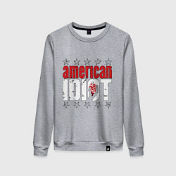 Свитшот хлопковый женский Green Day - american idiot, цвет: меланж