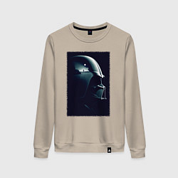 Свитшот хлопковый женский Мысли вейдера, цвет: миндальный