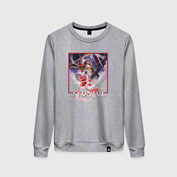 Свитшот хлопковый женский Химеко, цвет: меланж