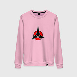 Свитшот хлопковый женский Klingon, цвет: светло-розовый