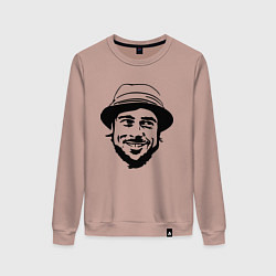 Свитшот хлопковый женский Brad Pitt - gypsy, цвет: пыльно-розовый