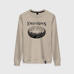 Свитшот хлопковый женский Властелин колец - кольцо, цвет: миндальный
