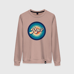 Свитшот хлопковый женский RHCP music, цвет: пыльно-розовый