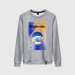 Свитшот хлопковый женский Светлая сторона, цвет: меланж