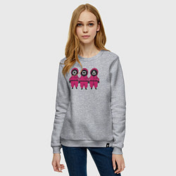 Свитшот хлопковый женский Три охранника, цвет: меланж — фото 2