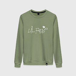 Свитшот хлопковый женский Lil Peep playlist bill 2, цвет: авокадо