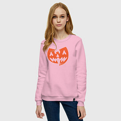 Свитшот хлопковый женский Wu-Tang halloween, цвет: светло-розовый — фото 2