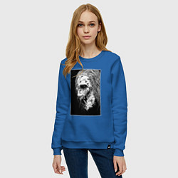 Свитшот хлопковый женский Слипкнот кори тейлор, цвет: синий — фото 2