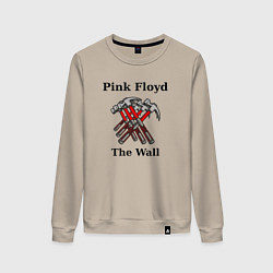 Свитшот хлопковый женский Пинк флойд пинки стена, цвет: миндальный
